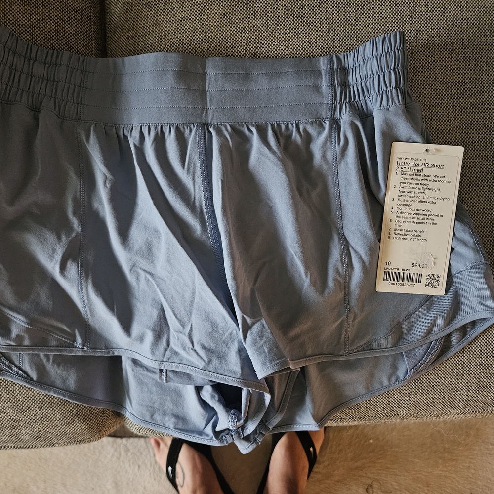Lululemon Hotty Hot High Rise 2.5" Blue Willow